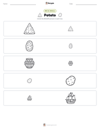 Potato printable worksheet preview