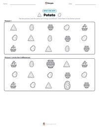 Potato printable worksheet preview