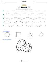 Potato printable worksheet preview