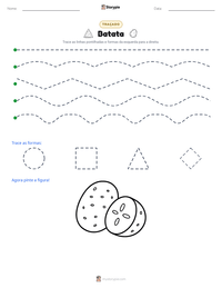Prévia da folha de atividades imprimível Batata