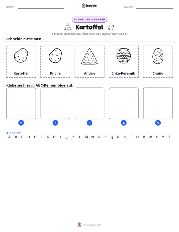 Schneiden & Einfügen Alphabet