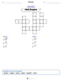 Mali Empire printable worksheet preview