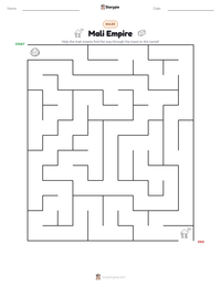Mali Empire printable worksheet preview