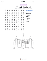Mali Empire printable worksheet preview