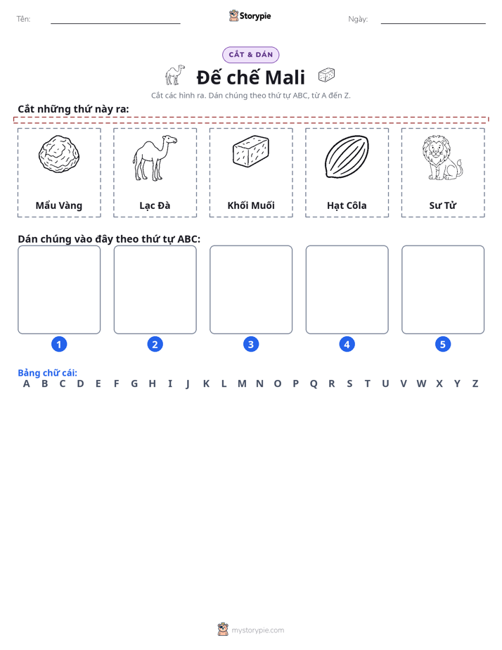 Cắt & Dán Chữ Cái