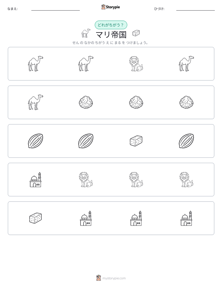 異なるものを見つけよう