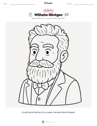 Wilhelm Röntgen druckbare Arbeitsblatt Vorschau