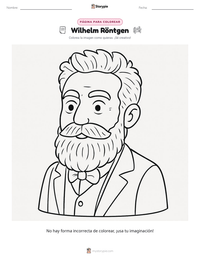 Vista previa de la hoja de trabajo imprimible de Wilhelm Röntgen