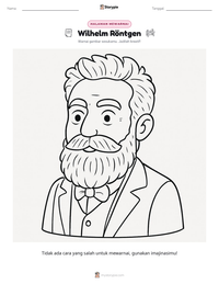 Prabaca lembar kerja cetak Wilhelm Röntgen
