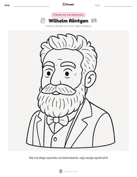 Podgląd drukowalnego arkusza ćwiczeń Wilhelm Röntgen