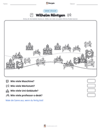 Wilhelm Röntgen druckbare Arbeitsblatt Vorschau
