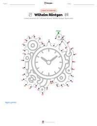 Prévia da folha de atividades imprimível Wilhelm Röntgen