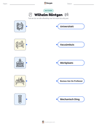 Wilhelm Röntgen afdrukbare werkblad voorbeeld