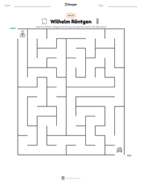 Wilhelm Röntgen printable worksheet preview
