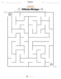 Aperçu de la feuille de travail imprimable Wilhelm Röntgen