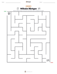 Wilhelm Röntgen afdrukbare werkblad voorbeeld