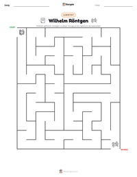 Podgląd drukowalnego arkusza ćwiczeń Wilhelm Röntgen