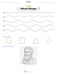 Wilhelm Röntgen printable worksheet preview
