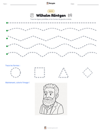 Aperçu de la feuille de travail imprimable Wilhelm Röntgen