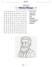 Wilhelm Röntgen druckbare Arbeitsblatt Vorschau
