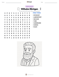 Wilhelm Röntgen printable worksheet preview