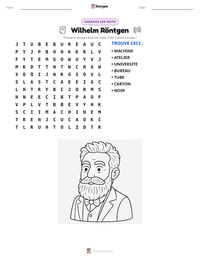 Aperçu de la feuille de travail imprimable Wilhelm Röntgen