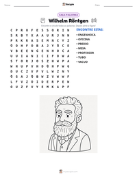 Prévia da folha de atividades imprimível Wilhelm Röntgen
