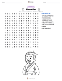 Sima Qian druckbare Arbeitsblatt Vorschau