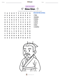 Prévia da folha de atividades imprimível Sima Qian