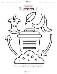 Composting printable worksheet preview