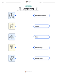 Composting printable worksheet preview