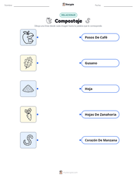 Hoja de trabajo imprimible de Compostaje para niños
