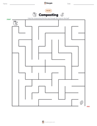 Composting printable worksheet preview