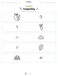 Composting printable worksheet preview