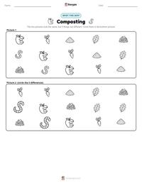 Composting printable worksheet preview