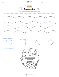 Composting printable worksheet preview