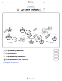 Lascaux Mağarası yazdırılabilir çalışma sayfası önizlemesi