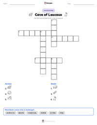 Cave of Lascaux printable worksheet preview