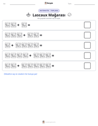 Lascaux Mağarası yazdırılabilir çalışma sayfası önizlemesi