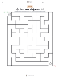 Lascaux Mağarası yazdırılabilir çalışma sayfası önizlemesi