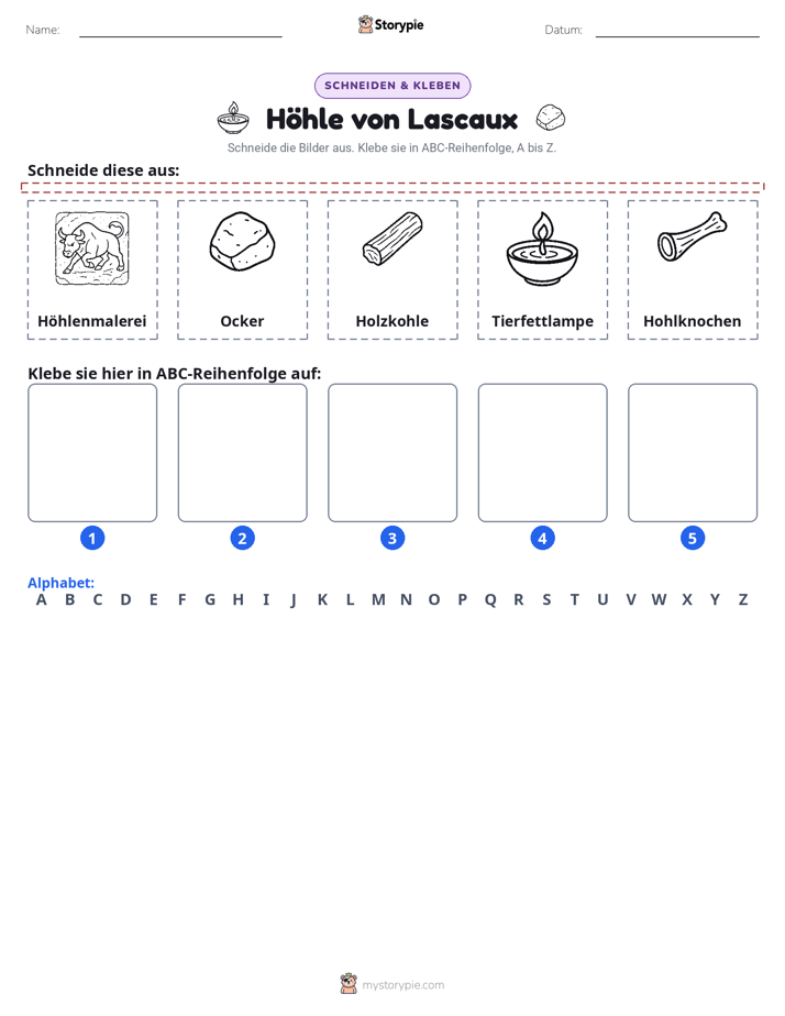 Schneiden & Einfügen Alphabet