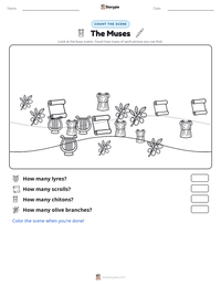 The Muses printable worksheet preview