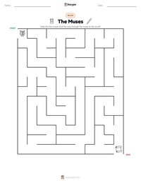 The Muses printable worksheet preview