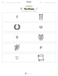The Muses printable worksheet preview