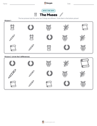 The Muses printable worksheet preview
