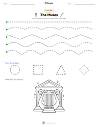 The Muses printable worksheet preview