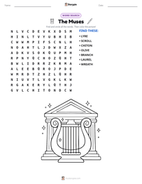 The Muses printable worksheet preview