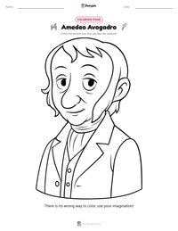 Amedeo Avogadro printable worksheet preview