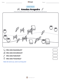 Amedeo Avogadro druckbare Arbeitsblatt Vorschau