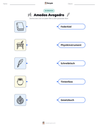 Amedeo Avogadro druckbare Arbeitsblatt Vorschau